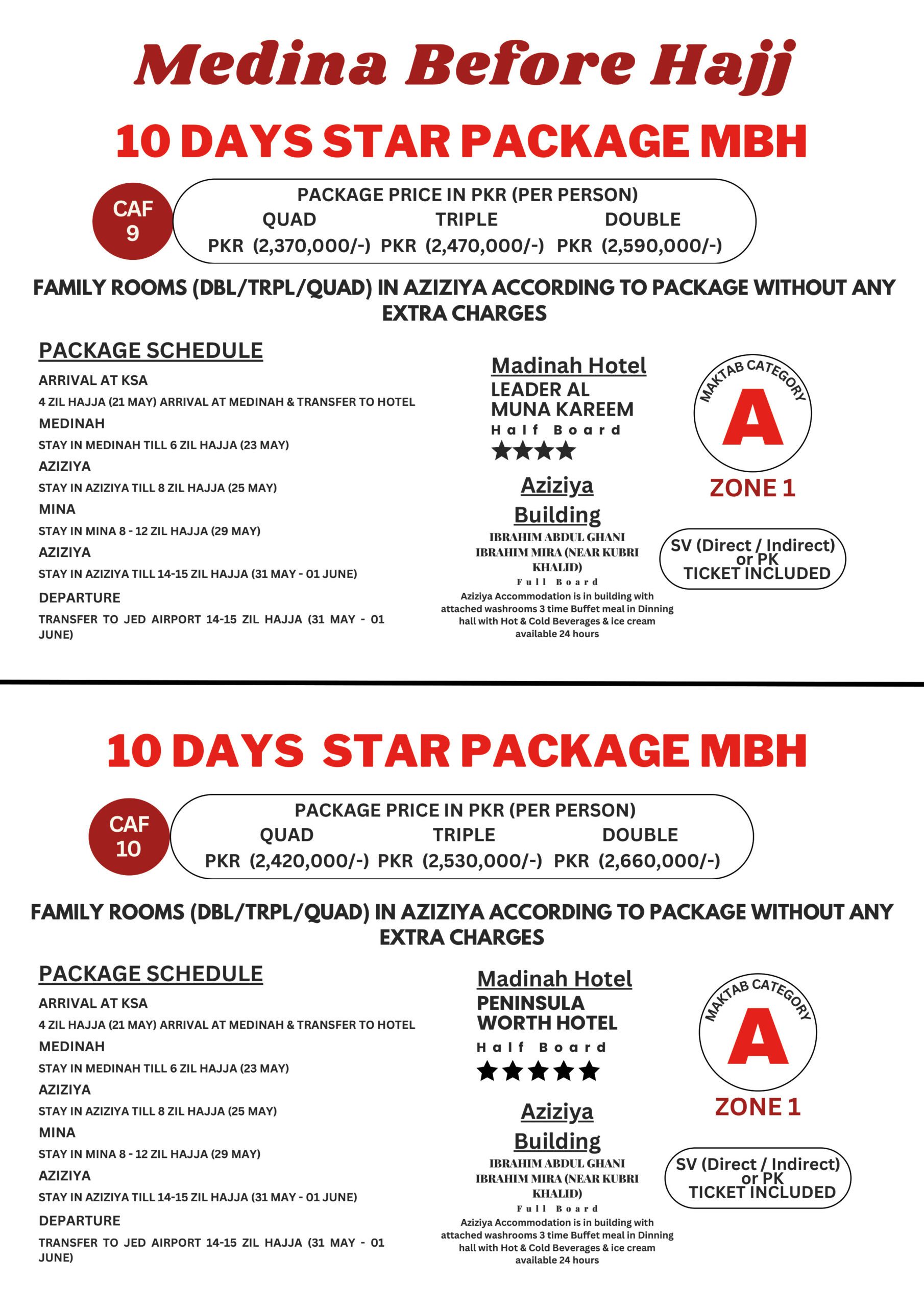 CAF (A CAT) PKR HAJJ PACKAGES 2026-6