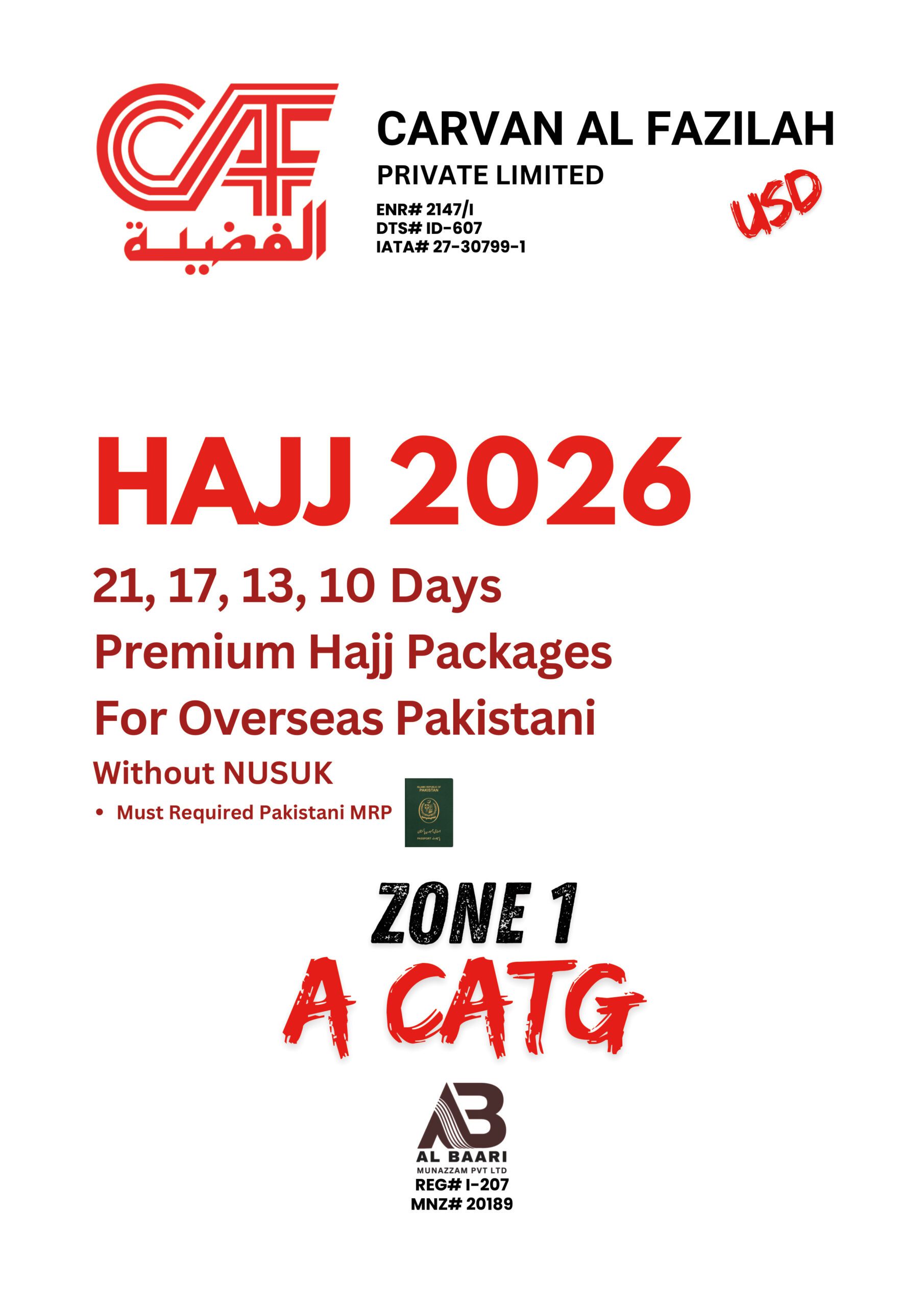 CAF (A CAT) USD HAJJ PACKAGES 2026-1