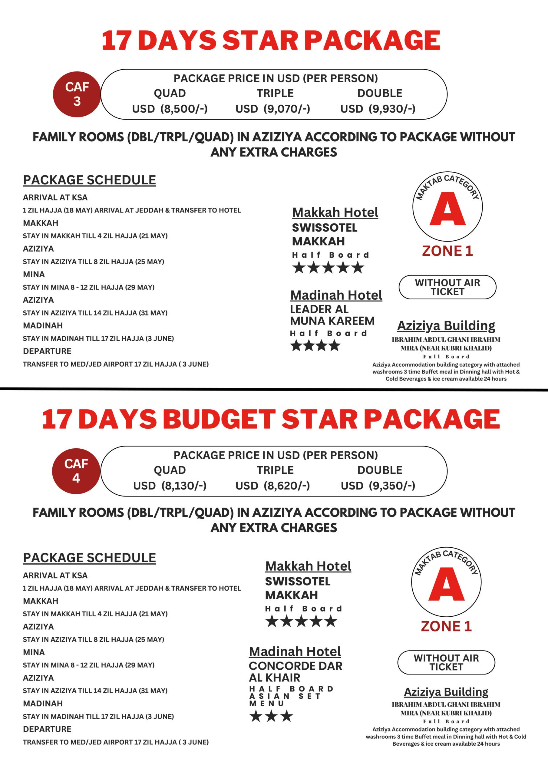 CAF (A CAT) USD HAJJ PACKAGES 2026-3