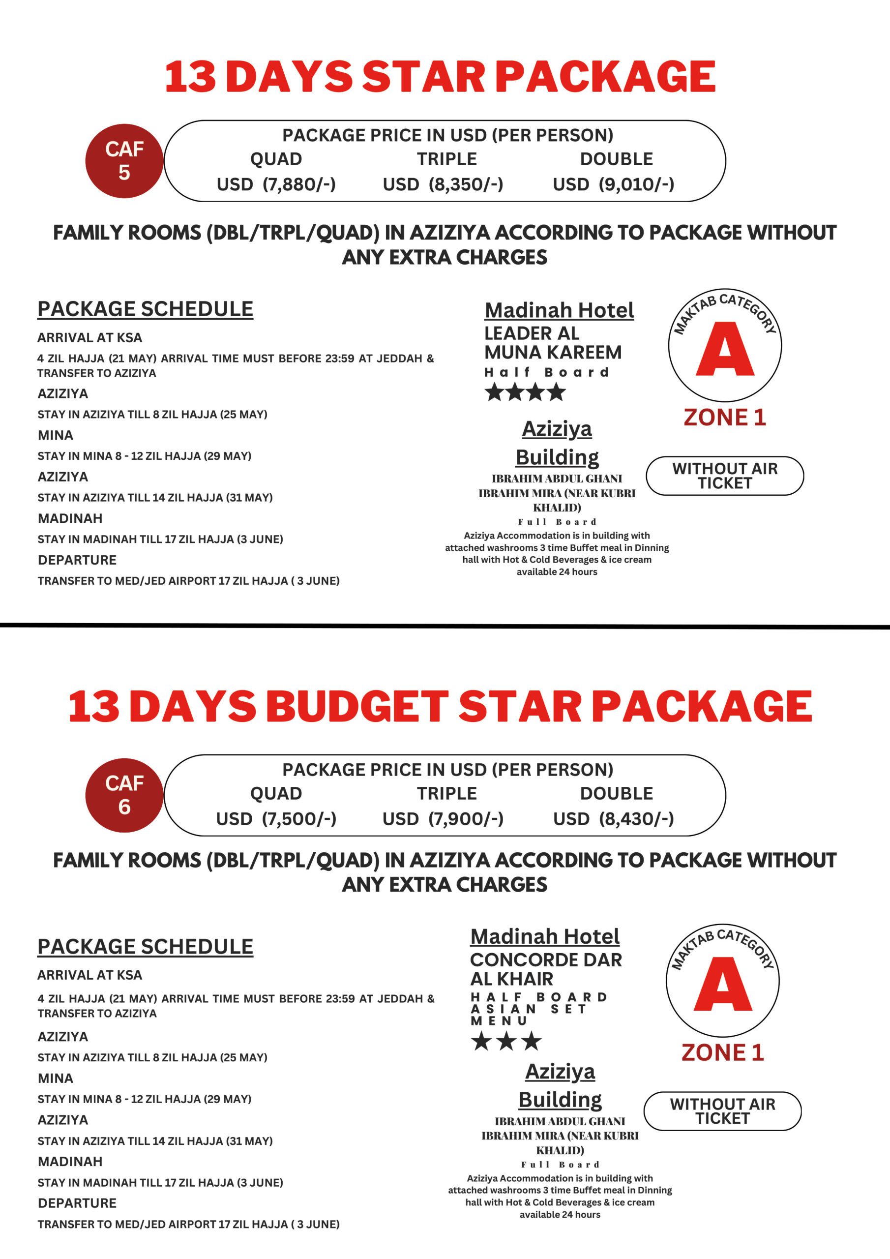 CAF (A CAT) USD HAJJ PACKAGES 2026-4