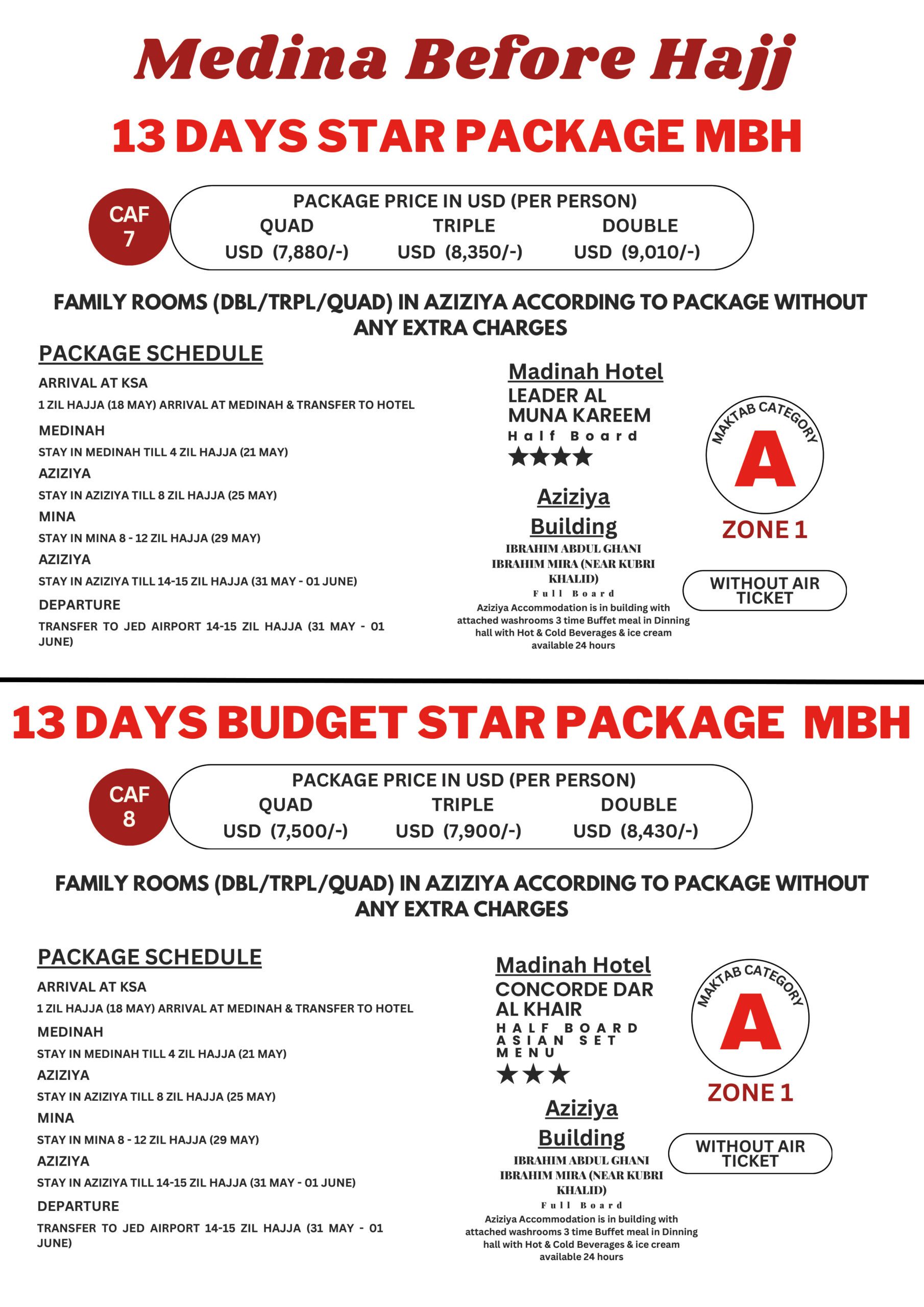CAF (A CAT) USD HAJJ PACKAGES 2026-5