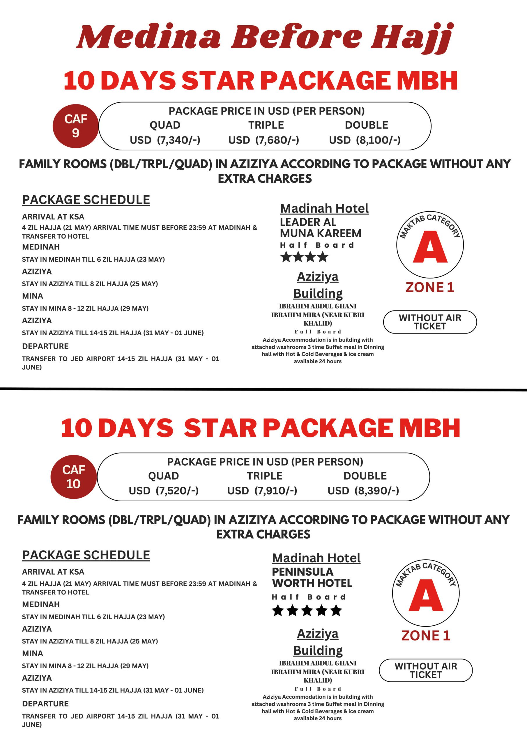 CAF (A CAT) USD HAJJ PACKAGES 2026-6